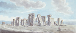 The oldest depiction of Stonehenge in the Museum’s collection. Stonehenge on Salisbury Plain, watercolour from 1784, by Joshua Gosselin.