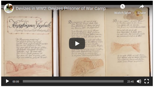 Pages from a Prisoner of War 'Diary' about life in the camp in Devizes