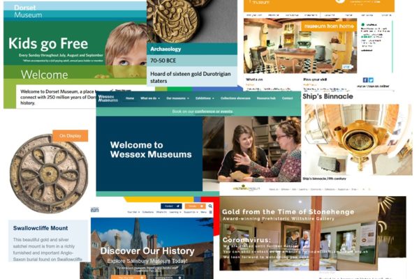 Screenshot of museum websites and selected objects