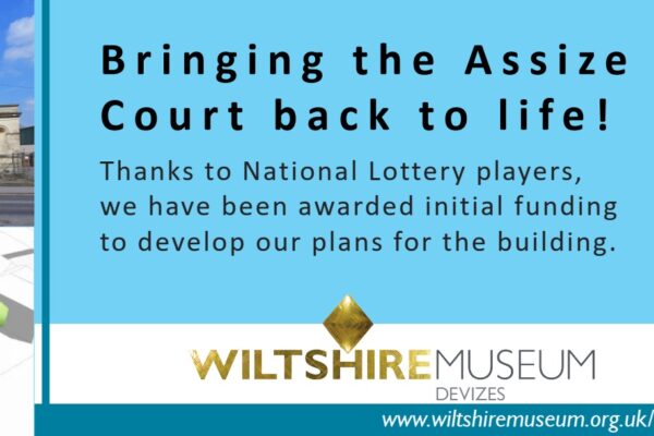 Banner with computer-generated view of the Assize Court and text - Bringing the Assize Court back to life! Thanks to National Lottery players, we have been awarded initial funding to develop our plans for the building.